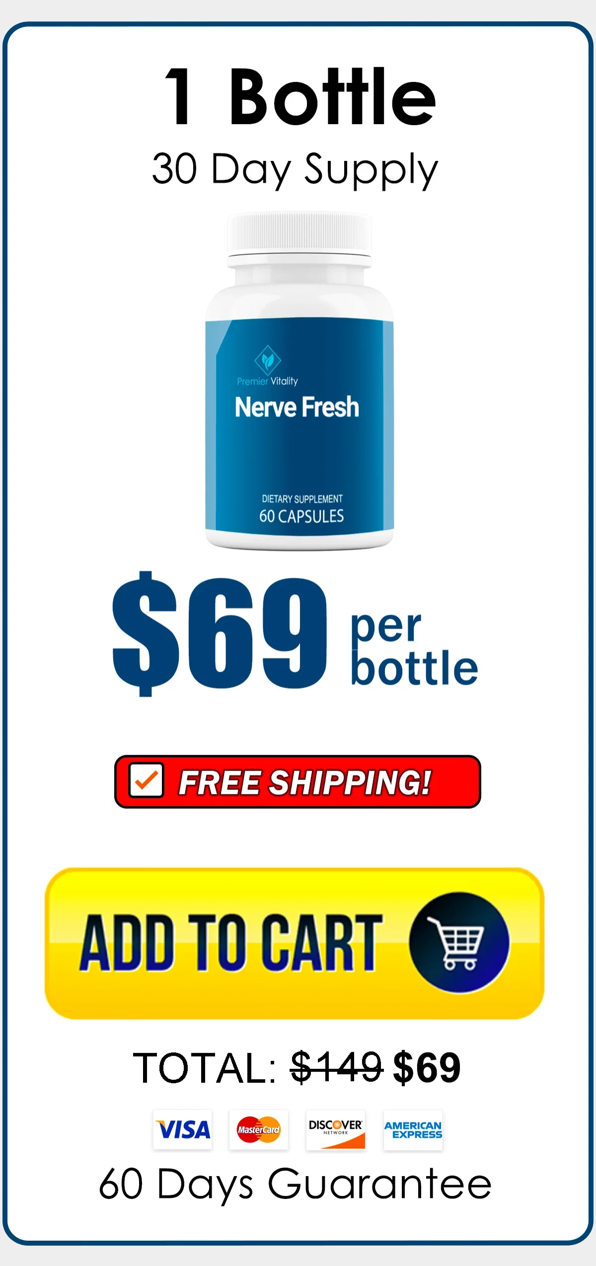 Nervetin™ 1 bottle pricing